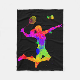 Badminton Shuttle, Badminton Player, Girls, Women, Fleece Blanket
