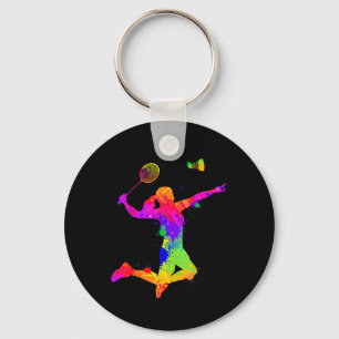 Badminton Shuttle, Badminton Player, Girls, Women, Keychain