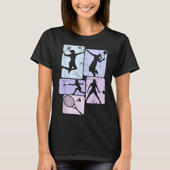 Badminton Shuttle Heartbeat Cool Design For Women  T-Shirt (Front)