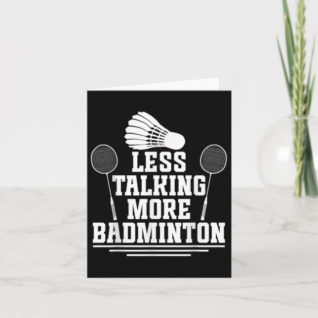 Badminton Shuttle Less Talking Badminton Player  Card (Front)
