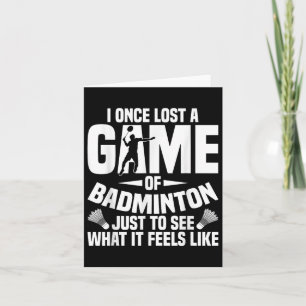 Badminton Shuttle Once Lost Shuttle Player Badmint Card