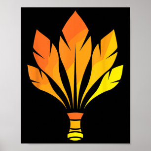 Badminton Shuttle Player Featherball Poster