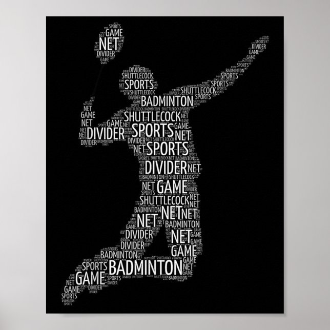 Badminton Shuttle Player  Poster (Front)