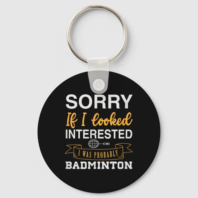 Badminton Shuttle Racket Badminton Player 0  Keychain (Front)