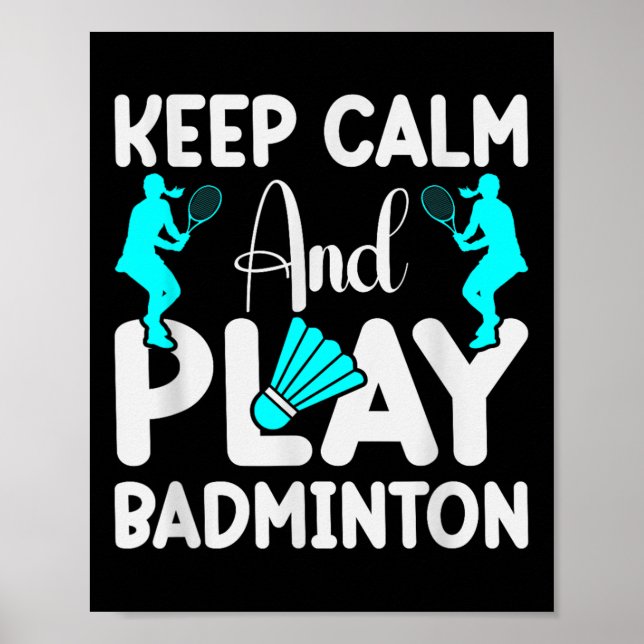 Badminton Shuttle Racket Badminton Player 3  Poster (Front)