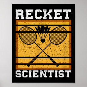 Badminton Shuttle Racket Badminton Player  Poster