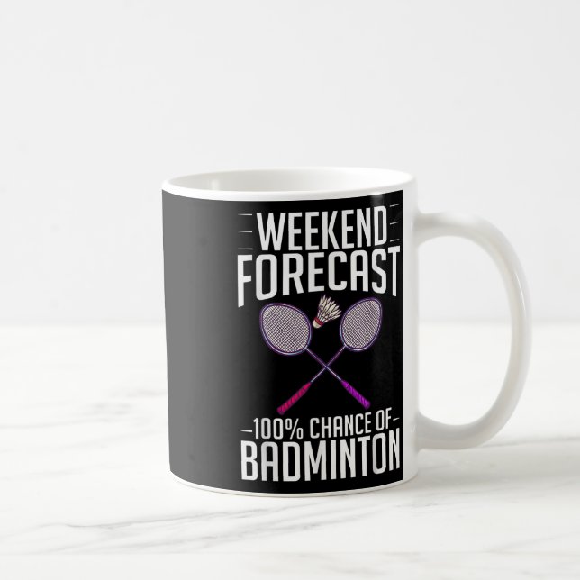 Badminton Shuttle Racket Birdie Player  Coffee Mug (Right)