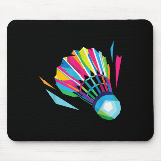 Badminton Shuttle Racquet Sport Badminton Pop Art Mouse Pad