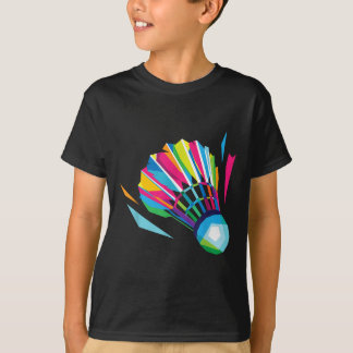 Badminton Shuttle Racquet Sport Badminton Pop Art T-Shirt