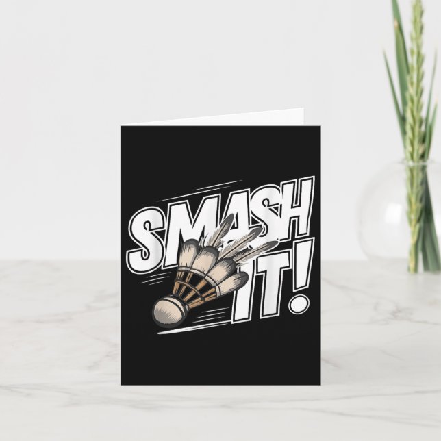 Badminton Shuttle Smash  Card (Front)