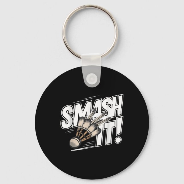 Badminton Shuttle Smash  Keychain (Front)