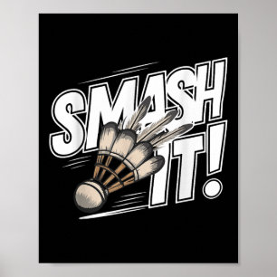 Badminton Shuttle Smash Poster
