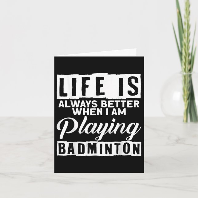 Badminton Shuttle Sport Badminton Player Coach Rac Card (Front)