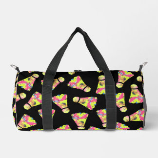 Badminton Shuttlecock Art Colorful pattern gift Duffle Bag