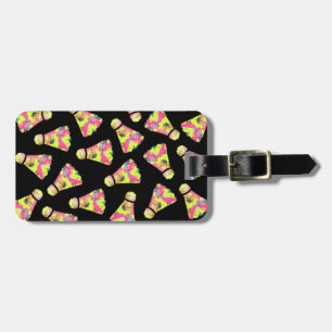 Badminton Shuttlecock Art Colorful pattern gift Luggage Tag