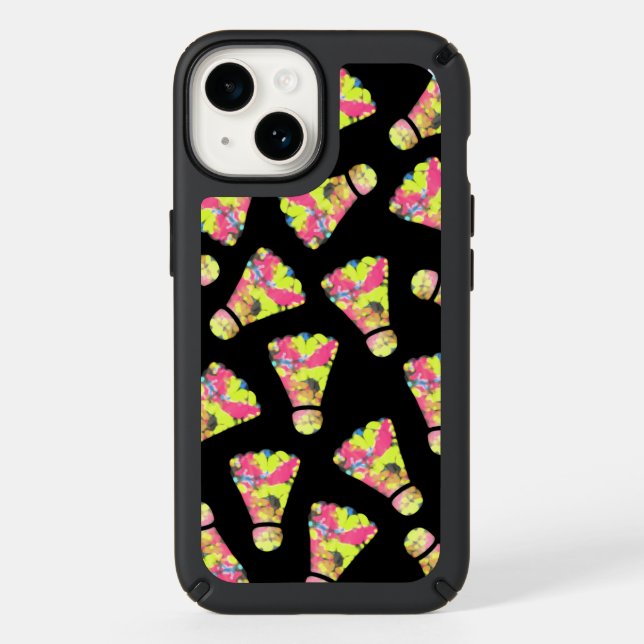 Badminton Shuttlecock Art Colorful pattern gift Speck iPhone Case (Front)