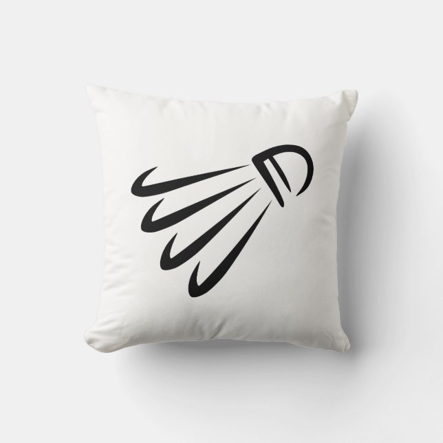 Badminton shuttlecock throw pillow (Front)
