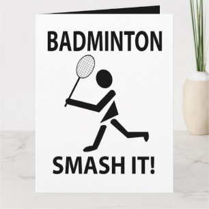 Badminton Smash It Sports Player Badminton Card