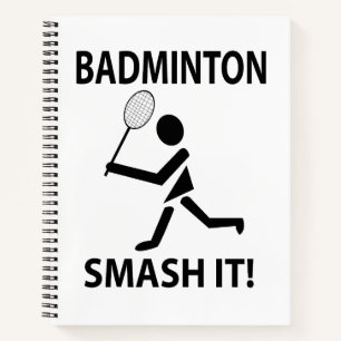 Badminton Smash It Sports Player Coach Badminton Notebook
