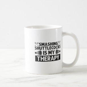 Badminton Smashing Shuttles Racquet Sport Coffee Mug