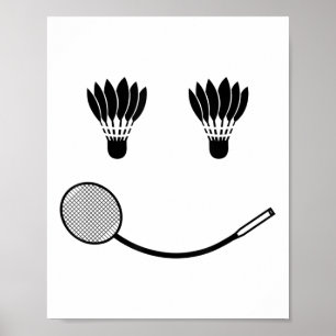 Badminton Smile Love Team Player Coach Poster
