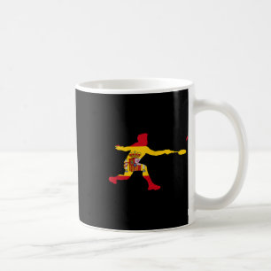 Badminton Spanish Flag Racquet Shuttle Men Player Coffee Mug