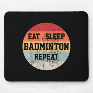 Badminton Sport Player Retro Vintage Funny Gift Mouse Pad