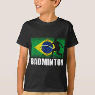 Badminton Sport, Retro Brazil Flag, Brazilian T-Shirt