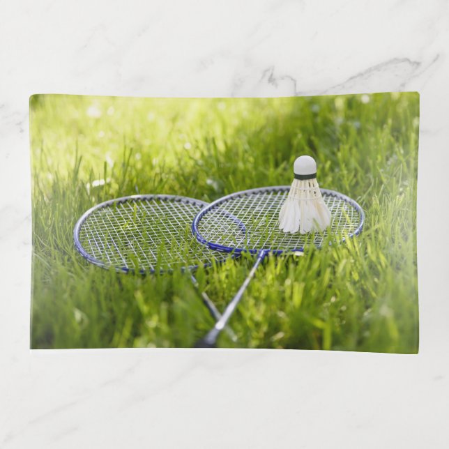 Badminton Sports Photograph Trinket Tray (Front)
