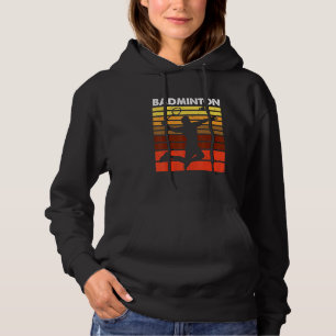 Badminton Sports Retro Vintage Badminton Player 1 Hoodie