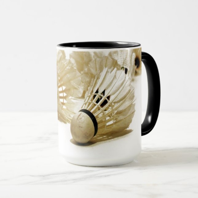 Badminton Sports Shuttle Mug (Front Right)