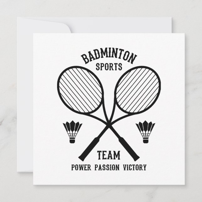 Badminton Sports Team Invitation (Front)