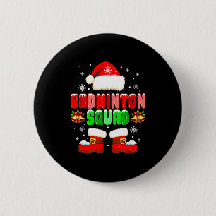Badminton Squad Costume Christmas Player Team Funn Button