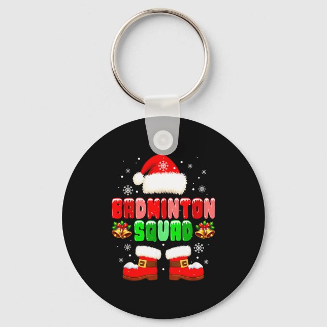 Badminton Squad Costume Christmas Player Team Funn Keychain (Front)
