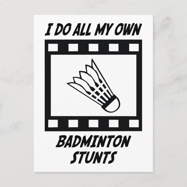 Badminton Stunts Postcard (Front)