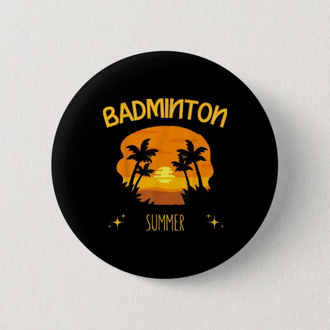 Badminton Summer Racket Shuttle Outdoor Game  Button (Front)