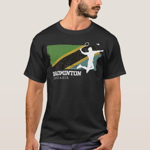 Badminton Tanzania Net Games Player Badminton   T_Shirt