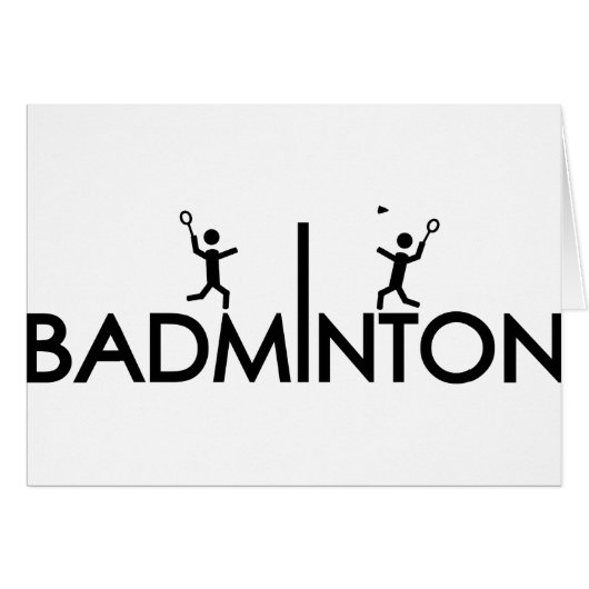 badminton text icon cards (Front Horizontal)