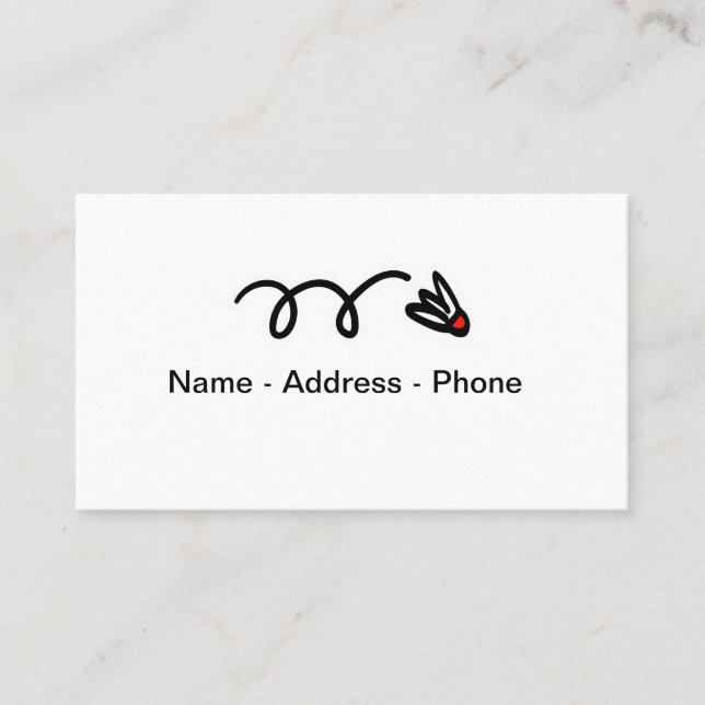 Badminton theme business card (Front)