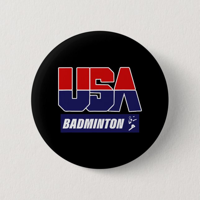 Badminton Usa  Button (Front)