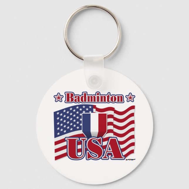 Badminton USA Keychain (Front)