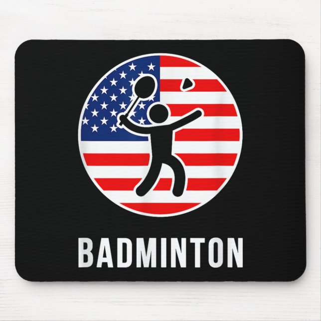 Badminton Usa  Mouse Pad (Front)