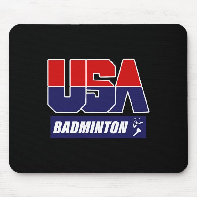 Badminton Usa  Mouse Pad (Front)