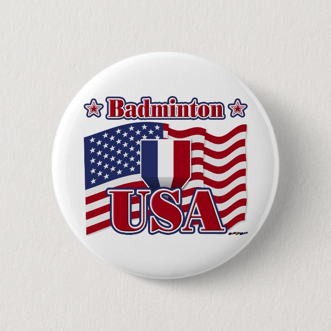 Badminton USA Pinback Button (Front)