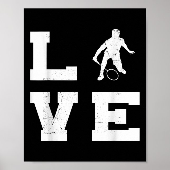 Badminton Womens Mens Badminton Player Shuttle  Poster (Front)