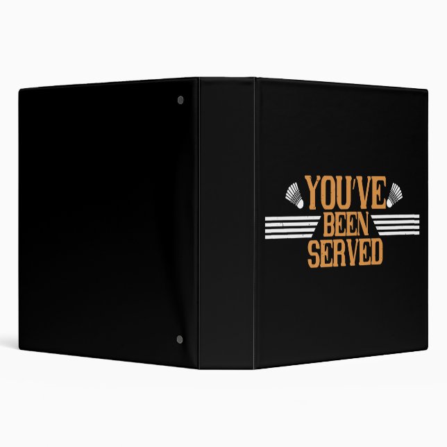 Badminton - You've been served 3 Ring Binder (Background)