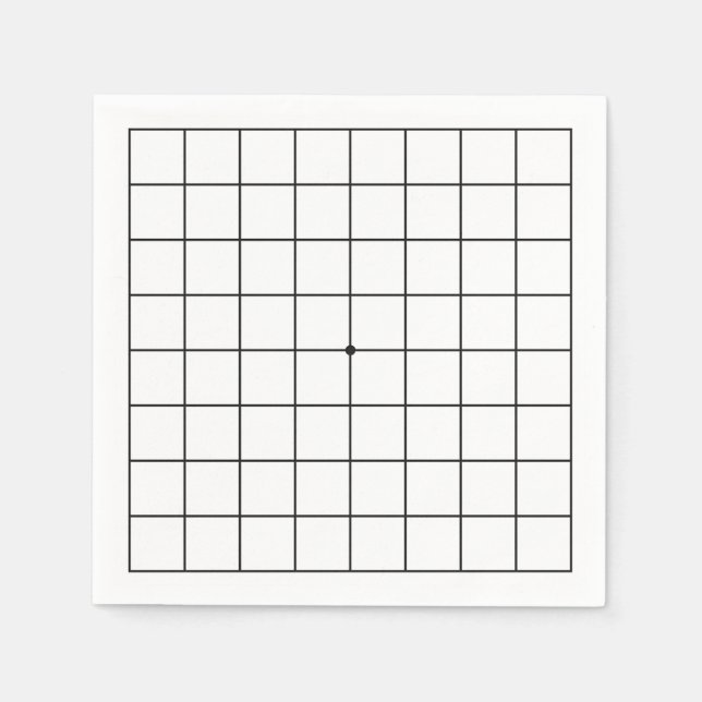 Baduk Event 9x9 Go Board Napkins (Front)