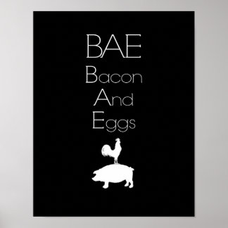 BAE 0 Bacon and Eggs Kitchen Poster