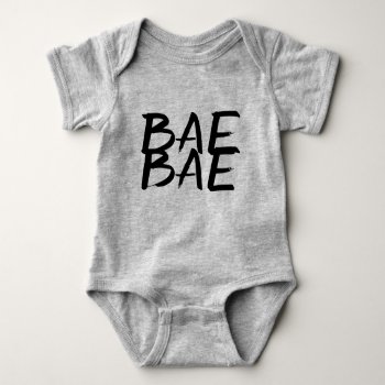 Bae Bae Trendy Funny Hipster Baby Unisex Bodysuit by ShopKatalyst at Zazzle