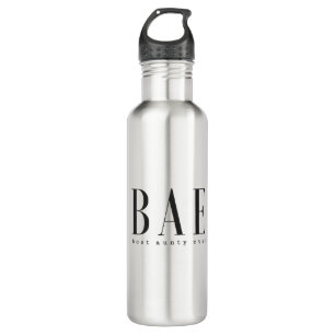 BAE best aunty ever black white logo Stainless Steel Water Bottle